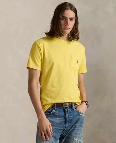 Polo Ralph Lauren Men's Classic-fit Jersey Pocket T-shirt In Yellow