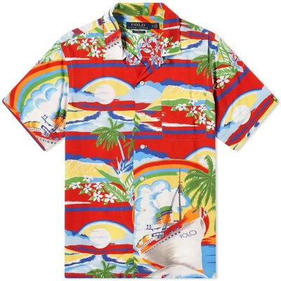Polo Ralph Lauren Men's Classic Fit Floral Print Rayon Shirt In Multicolor