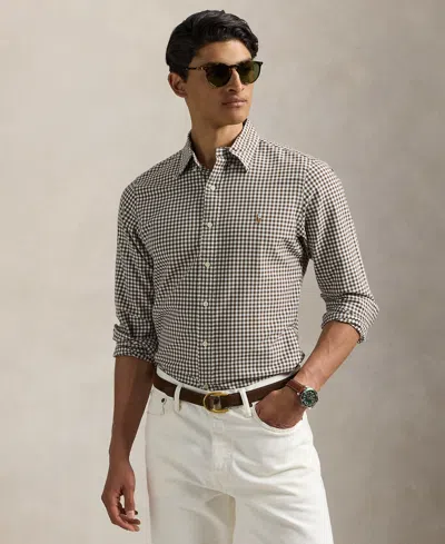 Polo Ralph Lauren Men's Classic-fit Gingham Oxford Shirt In Gray