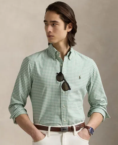 POLO RALPH LAUREN MEN'S CLASSIC-FIT GINGHAM OXFORD SHIRT