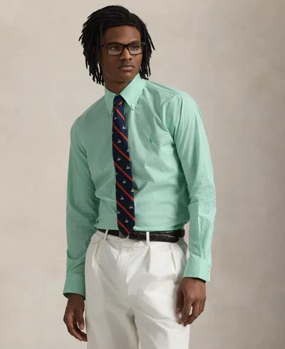 Polo Ralph Lauren Men's Classic-fit Gingham Poplin Shirt In Green