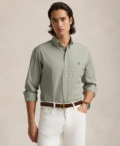 Polo Ralph Lauren Men's Classic-fit Gingham Stretch Poplin Shirt In 4656u Garden Trail White