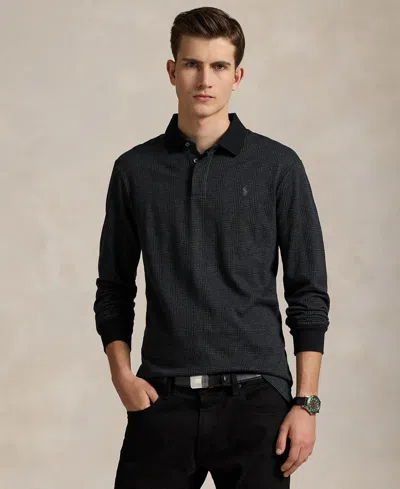 POLO RALPH LAUREN MEN'S CLASSIC-FIT GLEN PLAID JERSEY POLO SHIRT
