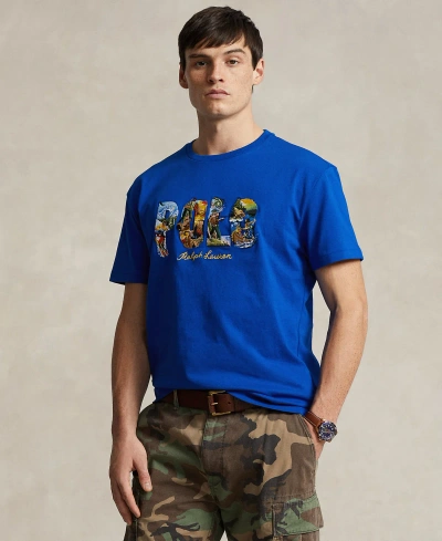 Polo Ralph Lauren Men's Classic-fit Graphic Logo Jersey T-shirt In Sapphire Star