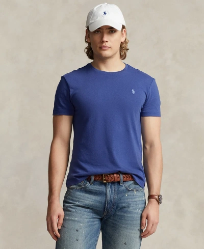 Polo Ralph Lauren Men's Classic-fit Jersey Crewneck T-shirt In Beach Royal  | ModeSens