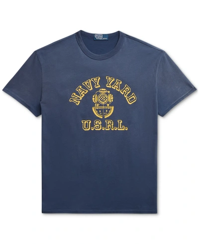 Polo Ralph Lauren Men's Classic-fit Jersey Graphic T-shirt In Dark Cobalt