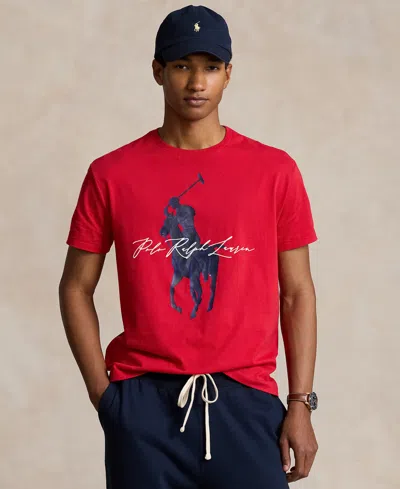 Polo Ralph Lauren Men's Classic Fit Jersey Graphic T-shirt In Red