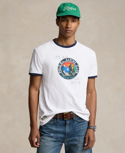 Polo Ralph Lauren Men's Classic-fit Jersey Graphic T-shirt In White