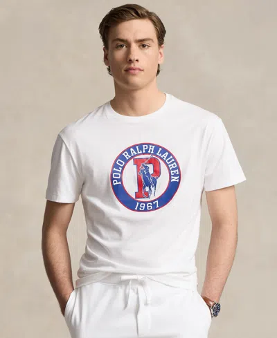 Polo Ralph Lauren Men's Classic Fit Jersey Graphic T-shirt In White