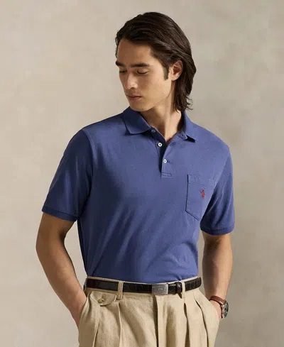 Polo Ralph Lauren Men's Classic-fit Jersey Pocket Polo Shirt In Blue