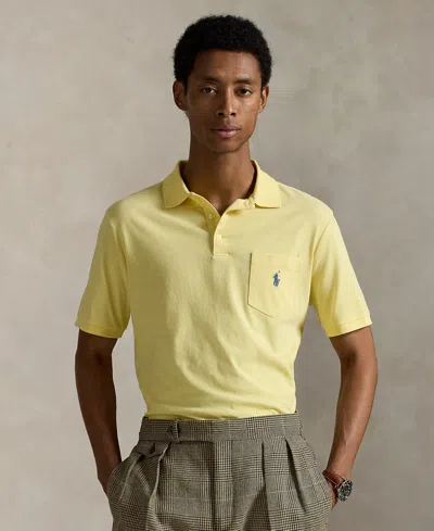 Polo Ralph Lauren Men's Classic-fit Jersey Pocket Polo Shirt In Yellow
