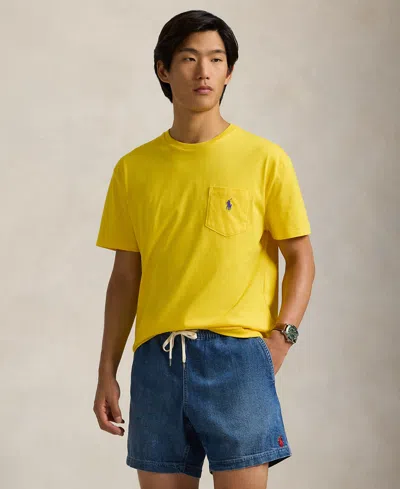 Polo Ralph Lauren Men's Classic-fit Jersey Pocket T-shirt In Yellow