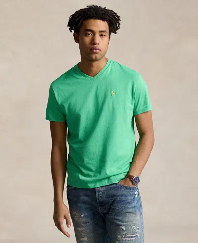 Polo Ralph Lauren Men's Classic-fit Jersey V-neck T-shirt In Classic Kelly