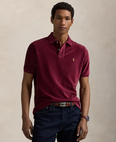 Polo Ralph Lauren Men's Classic-fit Knit Corduroy Polo Shirt In Burgundy