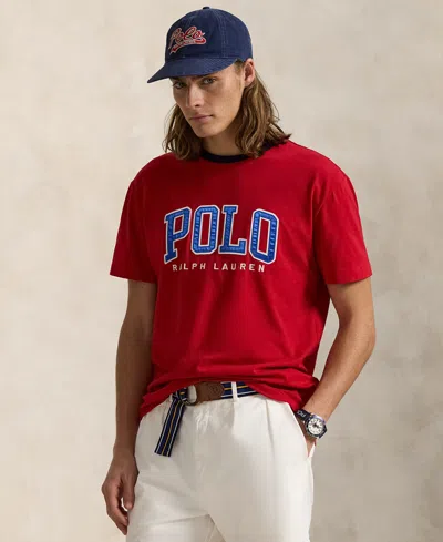 Polo Ralph Lauren Men's Classic-fit Letterman-logo T-shirt In Rl 2000 Red