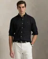 Polo Ralph Lauren Black Shirt With Pony Embroidery In Black