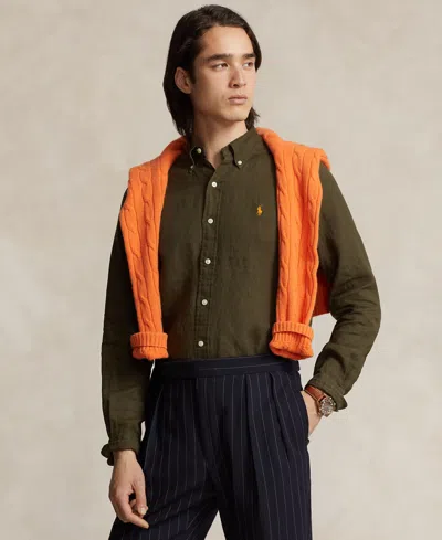 Polo Ralph Lauren Men's Classic-fit Linen Shirt In Armadillo