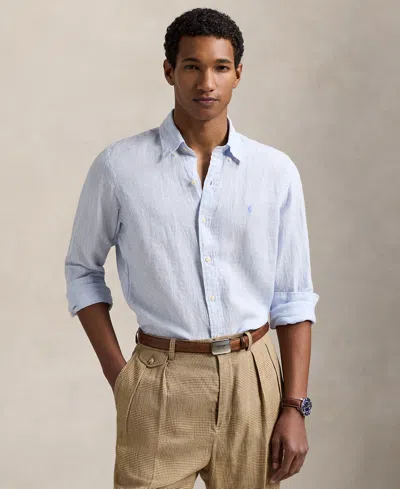 Polo Ralph Lauren Men's Classic Fit Linen Shirt In Blue