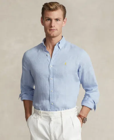 Polo Ralph Lauren Men's Classic-fit Linen Shirt In Blue Hyacinth