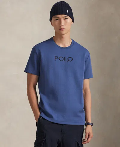 Polo Ralph Lauren Men's Classic Fit Logo Double-knit T-shirt In Blue