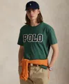 Polo Ralph Lauren Green Crewneck T-shirt With Logo Lettering On The Fornt And Pony Embroidery On The Front