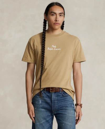 Polo Ralph Lauren Men's Classic-fit Logo Jersey T-shirt In Desert Khaki