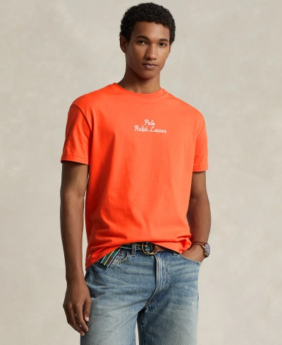 Polo Ralph Lauren Men's Classic-fit Logo Jersey T-shirt In Orange Flame