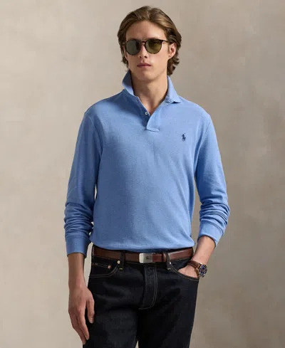 Polo Ralph Lauren Men's Classic Fit Long Sleeve Mesh Polo In Blue