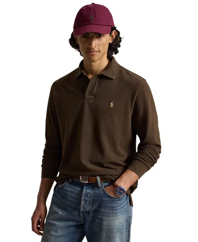 Polo Ralph Lauren Men's Classic Fit Long Sleeve Mesh Polo In Animal Print