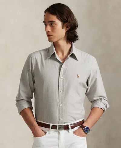 Polo Ralph Lauren Men's Classic Fit Long Sleeve Oxford Shirt In Gray