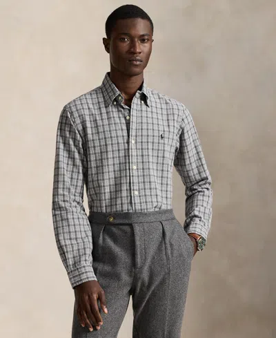 Polo Ralph Lauren Men's Classic Fit Long Sleeve Oxford Shirt In Gray