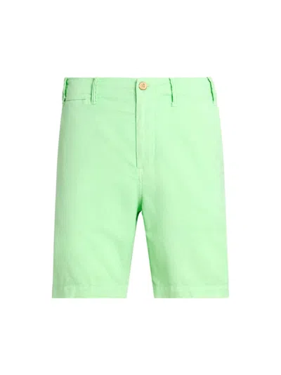 Polo Ralph Lauren Men's 8.5" Straight-fit Linen Cotton Chino Shorts In Pastel Mint