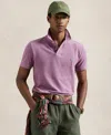 Polo Ralph Lauren Custom Slim Fit Mesh Polo Shirt In Light Purple