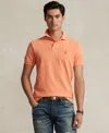 Polo Ralph Lauren Cotton Mesh Classic Fit Polo Shirt In Beach Orange Heather,c7928