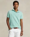 Polo Ralph Lauren Custom Slim Fit Printed Mesh Polo Shirt In Celadon