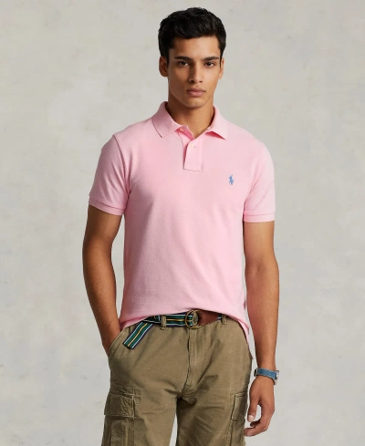 Polo Ralph Lauren Cotton Mesh Classic Fit Polo Shirt In Garden Pink