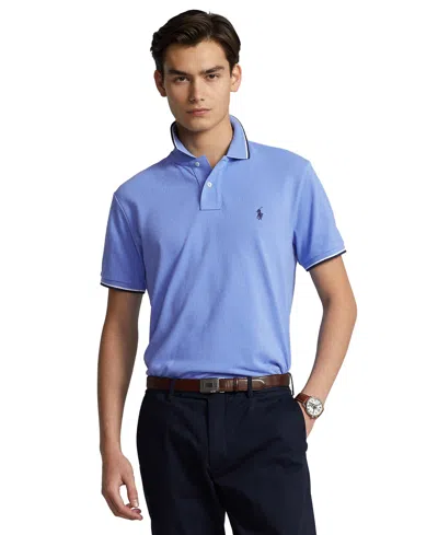 Polo Ralph Lauren Sky Blue Cotton Polo Shirt With Refined Collar And Polished Logo