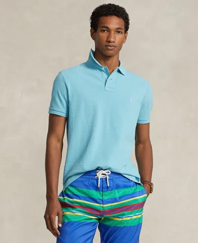 Polo Ralph Lauren Men's Classic-fit Mesh Polo Shirt In Turquoise Nova Heather