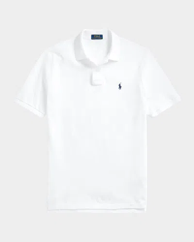 Polo Ralph Lauren Cotton Polo Shirt With Frontal Embroidered Logo In White