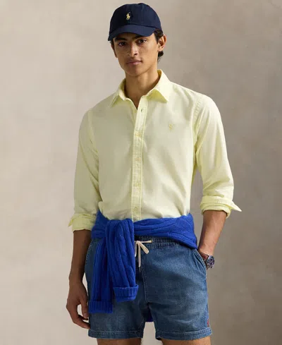 Polo Ralph Lauren Men's Classic Fit Mineral-dyed Oxford Shirt In Yellow