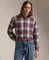 Polo Ralph Lauren Classic Fit Plaid Oxford Button Down Shirt In Grey Heather,white
