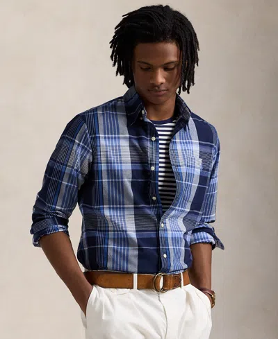 Polo Ralph Lauren Men's Classic-fit Plaid Performance Shirt In Blue Multi