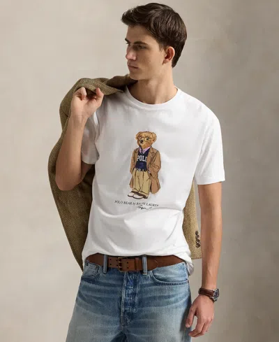 POLO RALPH LAUREN MEN'S CLASSIC-FIT POLO BEAR JERSEY T-SHIRT