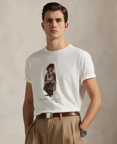 POLO RALPH LAUREN MEN'S CLASSIC-FIT POLO BEAR JERSEY T-SHIRT