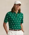 Polo Ralph Lauren Classic Fit Racquet-print Polo Shirt In Green Mult
