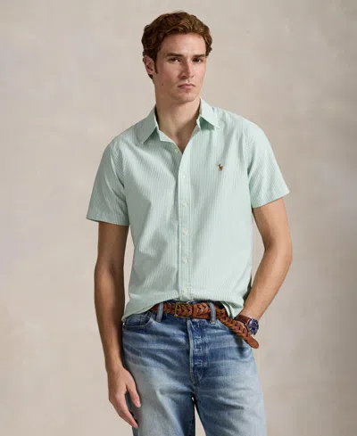 Polo Ralph Lauren Men's Classic-fit Short-sleeve Oxford Shirt In Green