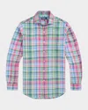 Polo Ralph Lauren Men's Classic-fit Slub Plaid Sport Shirt In Multi