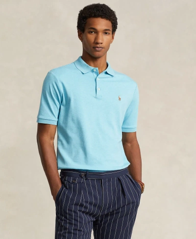 Polo Ralph Lauren Men's Classic-fit Soft Cotton Polo Shirt In Turquoise Nova Heather