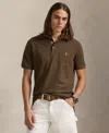 Polo Ralph Lauren Custom Slim Fit Soft Cotton Polo Shirt In Brown