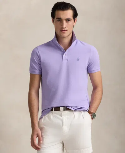 Polo Ralph Lauren Pique Polo Shirt Polo Shirts Purple In Cactus Purple/c6103